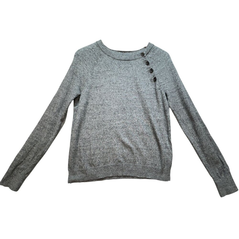 Abercrombie & Fitch Womens Pullover Sweater Knit Long Sleeve Size S Gray Stretch